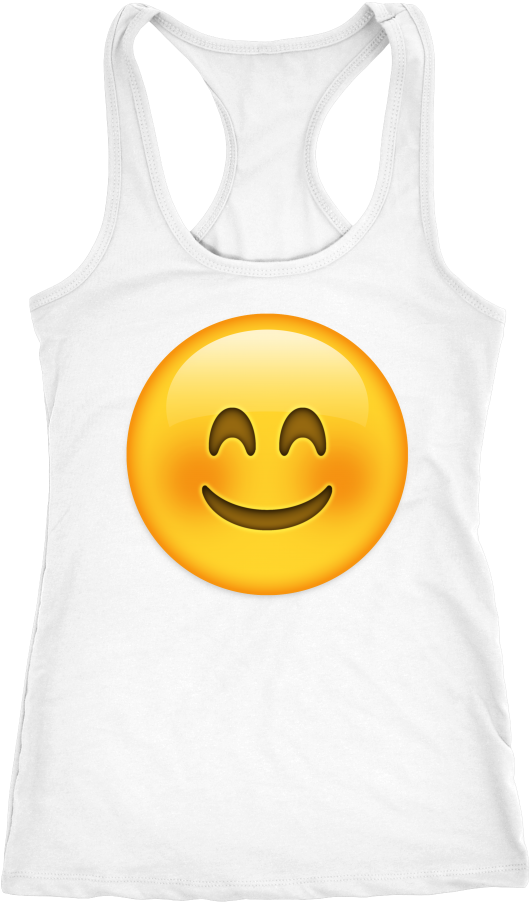 Blushing Emoji Tank Top PNG