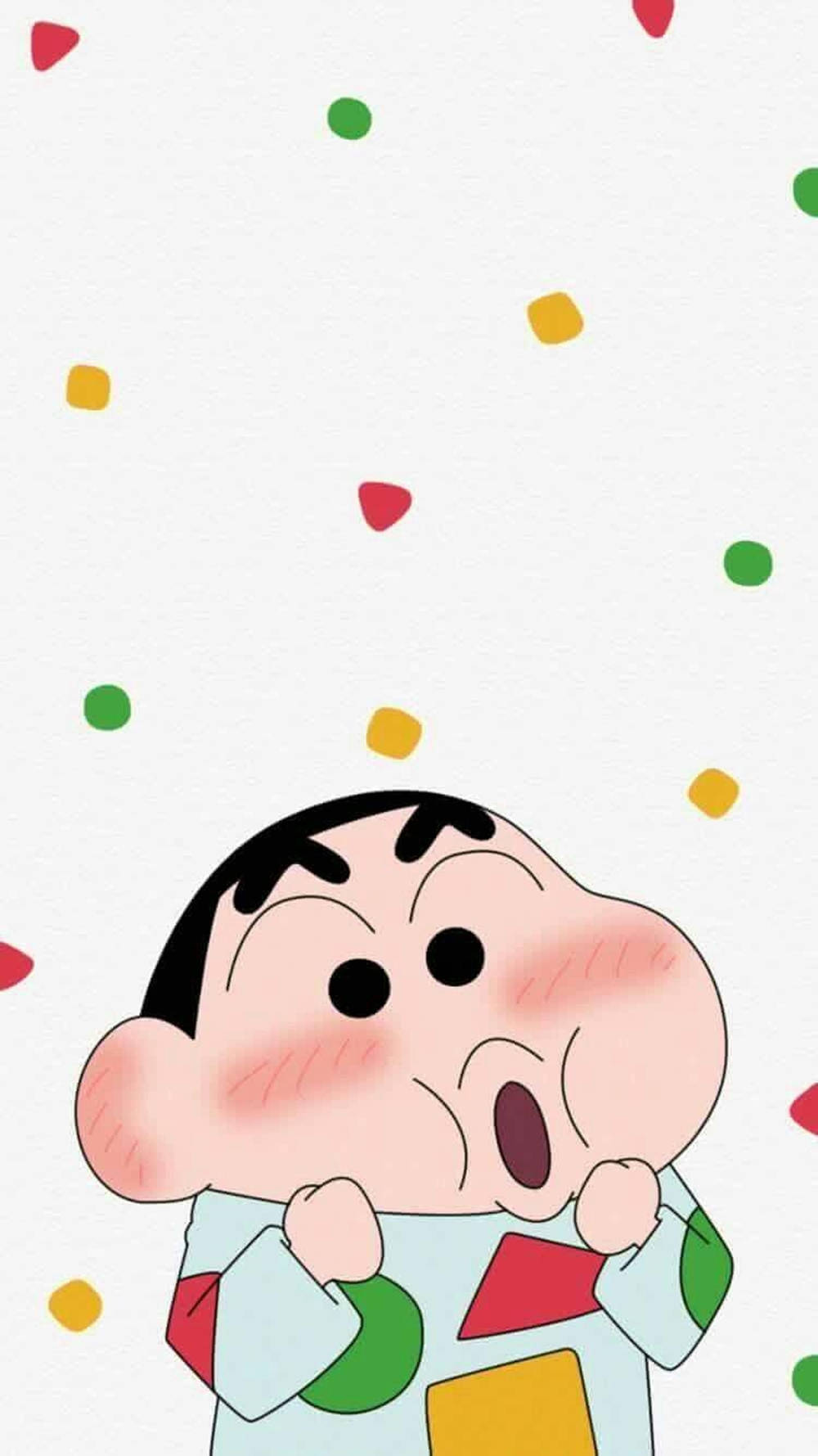 Blushing Shin Chan Iphone Wallpaper