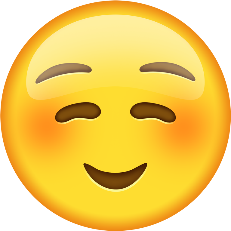 Blushing Smiley Emoji PNG