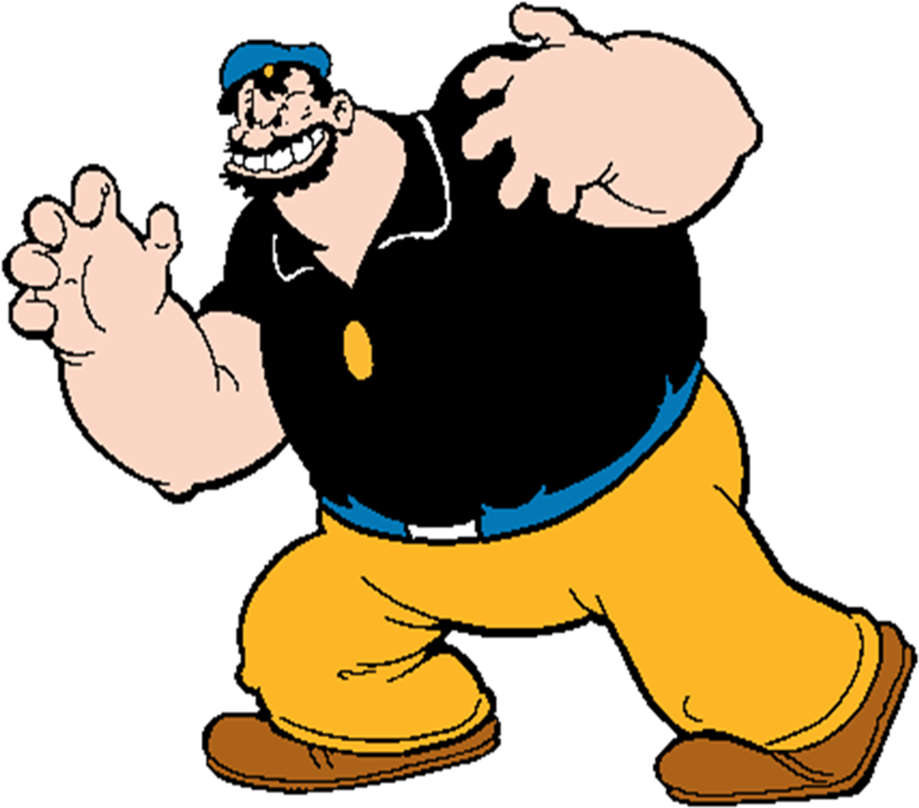 Bluto Character Pose Popeye Series PNG