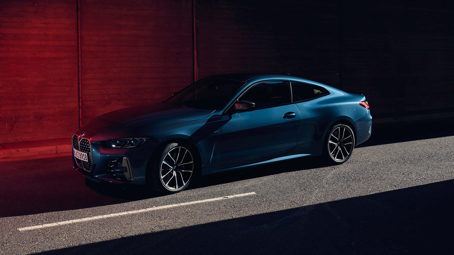 BMW 440i in a Shiny Glowing Blue Wallpaper