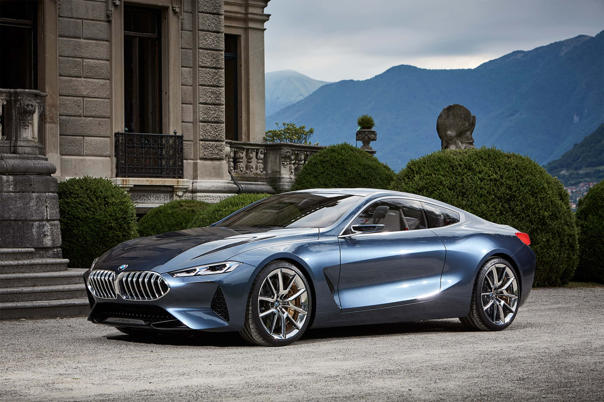 Sleek and Stylish BMW 8 Series in Action Wallpaper