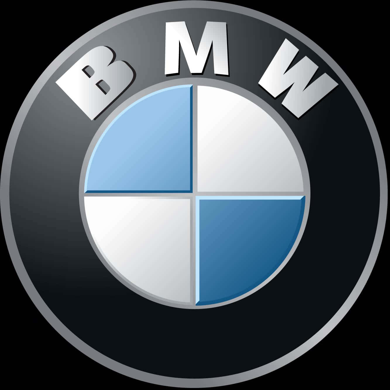 Iconic BMW Logo Against Blue Background