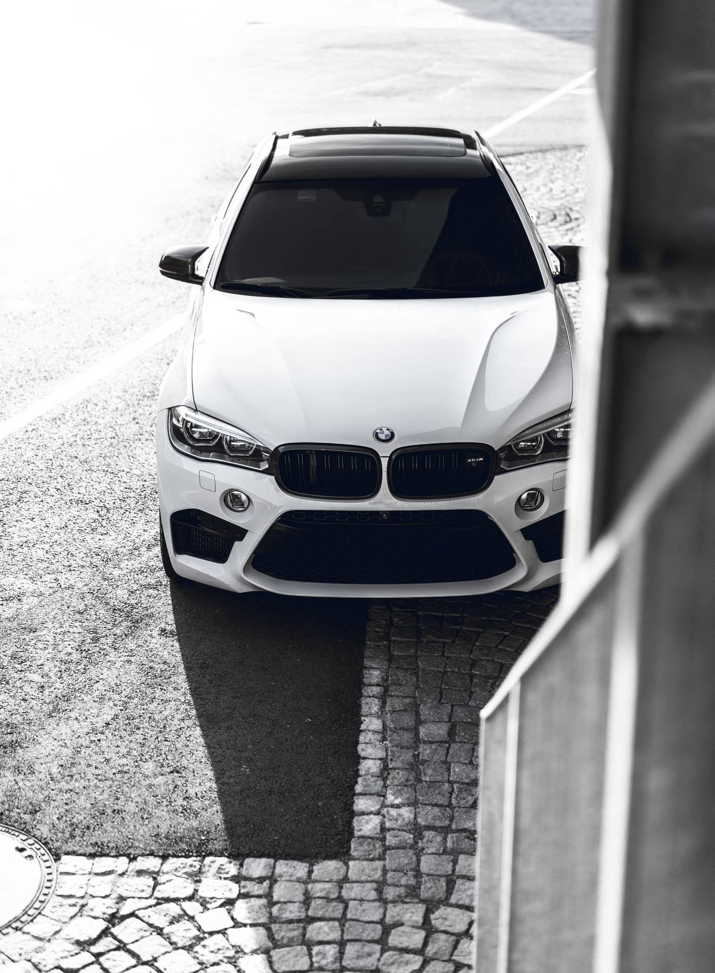 BMW M Long Shot Black And White Wallpaper