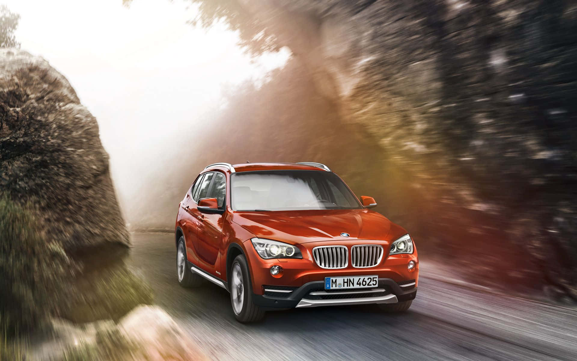 Sleek BMW X1 in the Heart of the City Wallpaper