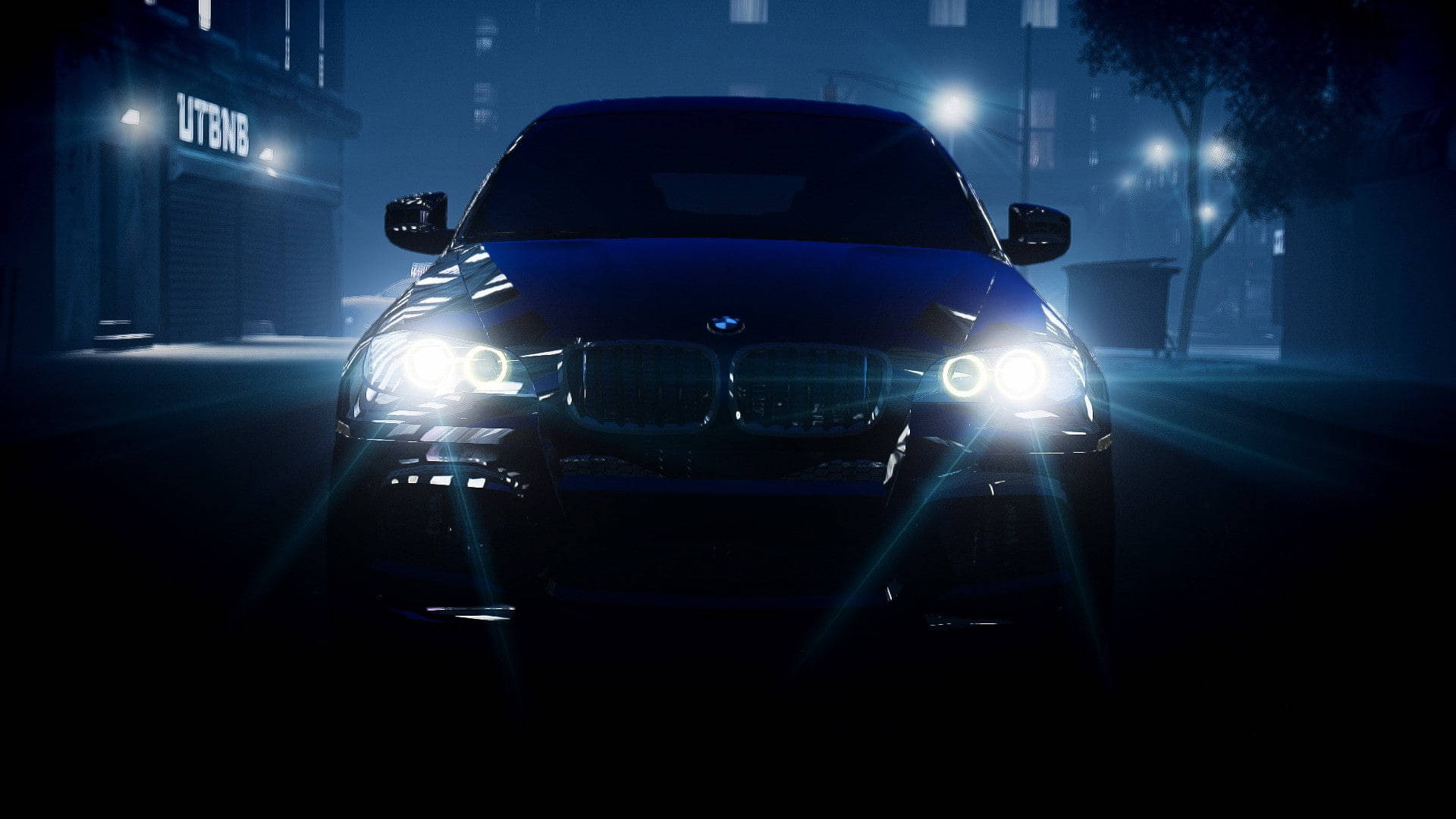 BMW X6 M Headlights Wallpaper