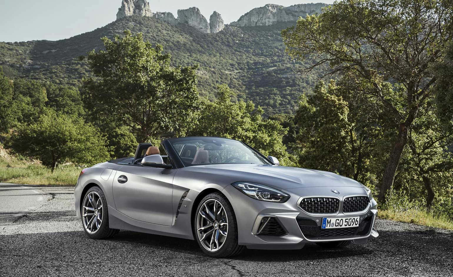Sleek BMW Z4 in action on the road Wallpaper