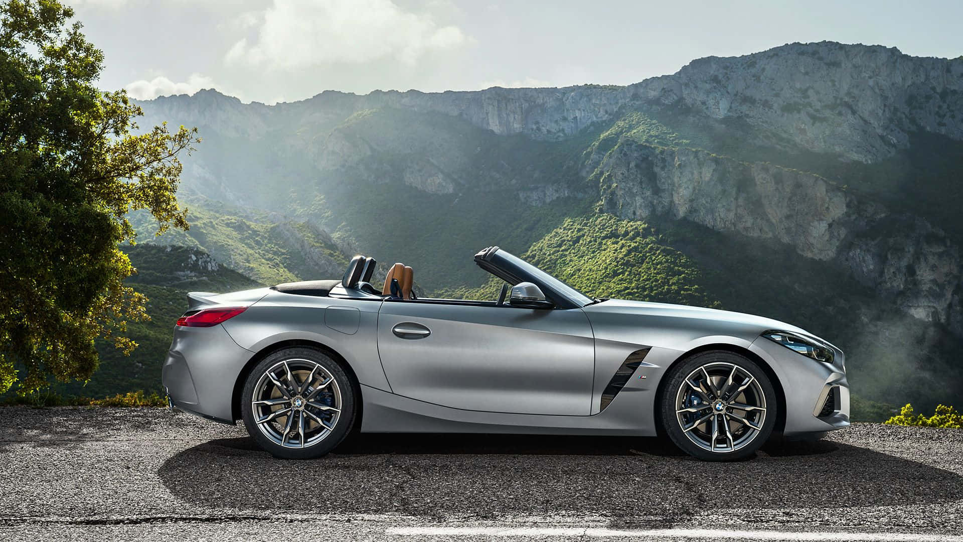 Sleek BMW Z4 Roadster in Action Wallpaper