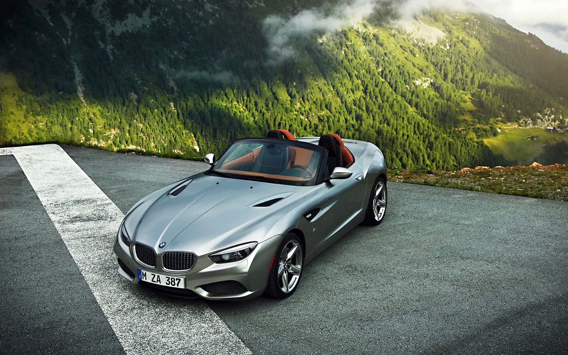 Sleek BMW Z4 Roadster in Action Wallpaper