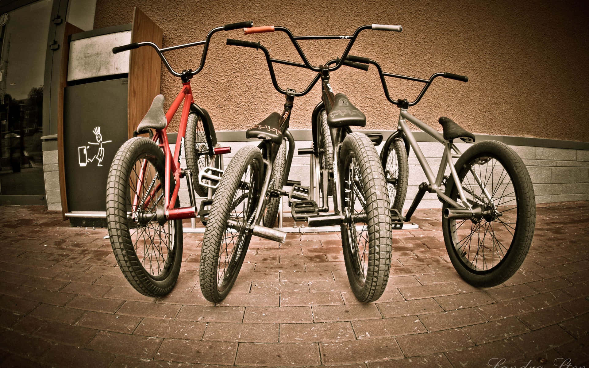 Einegruppe Von Fahrrädern Wallpaper