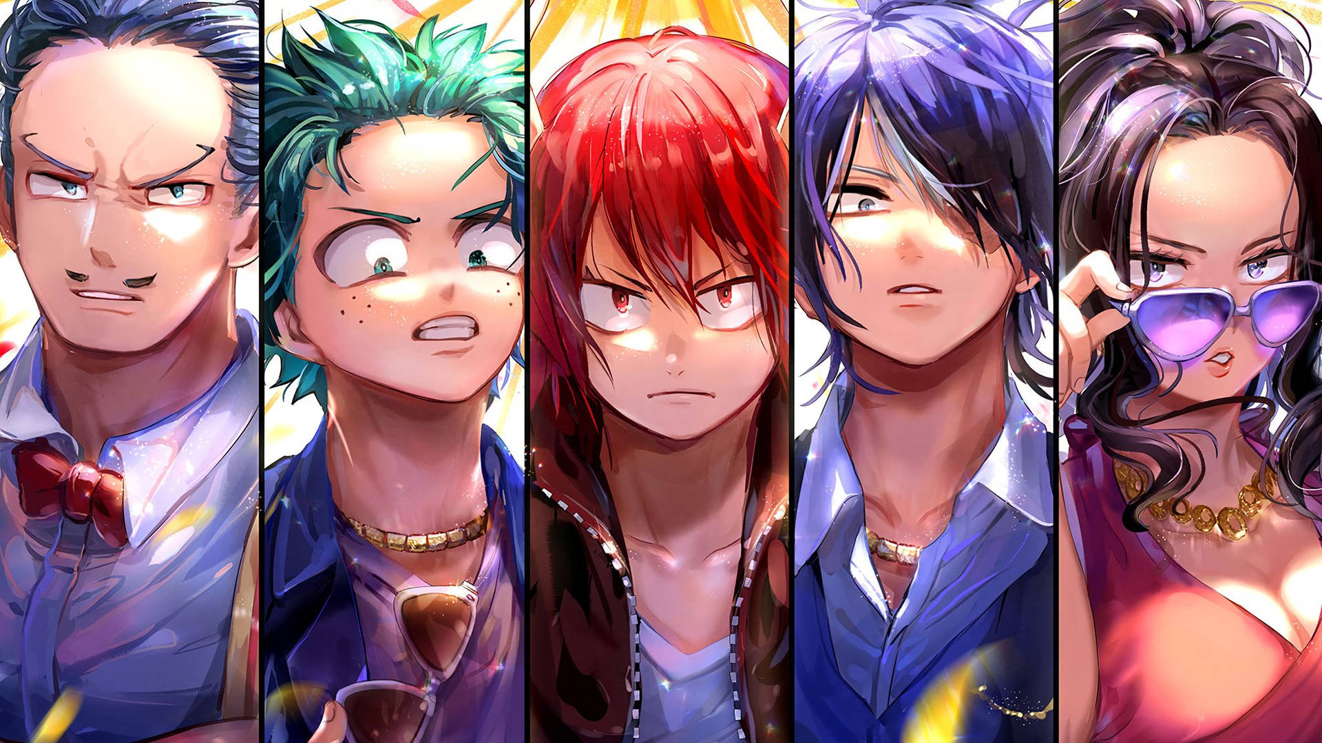 BNHA Characters As Gangsters Fanart Wallpaper