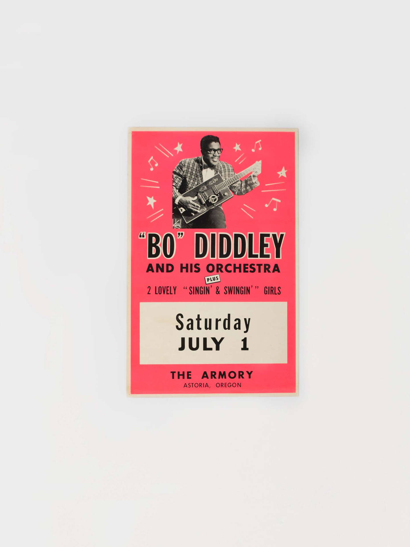 Biljetttill Bo Diddley-konserten Wallpaper