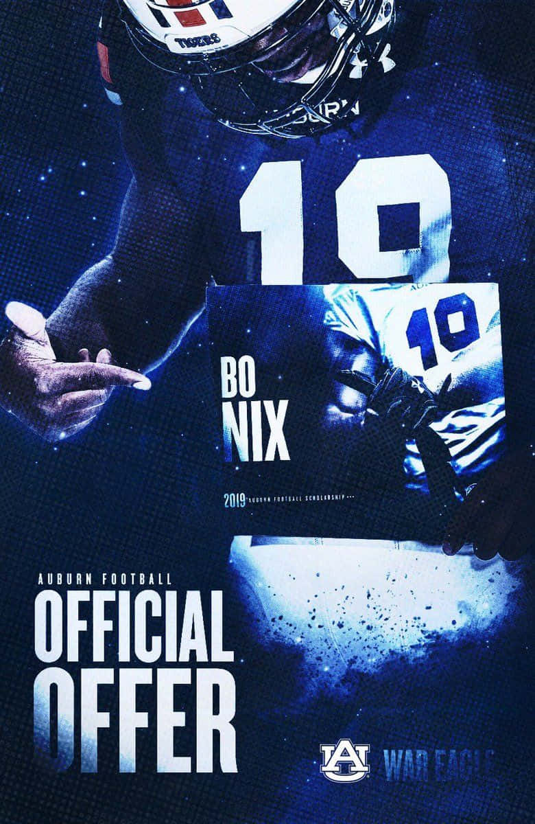 Bo Nix Auburn Football Official Offer Poster Wallpaper