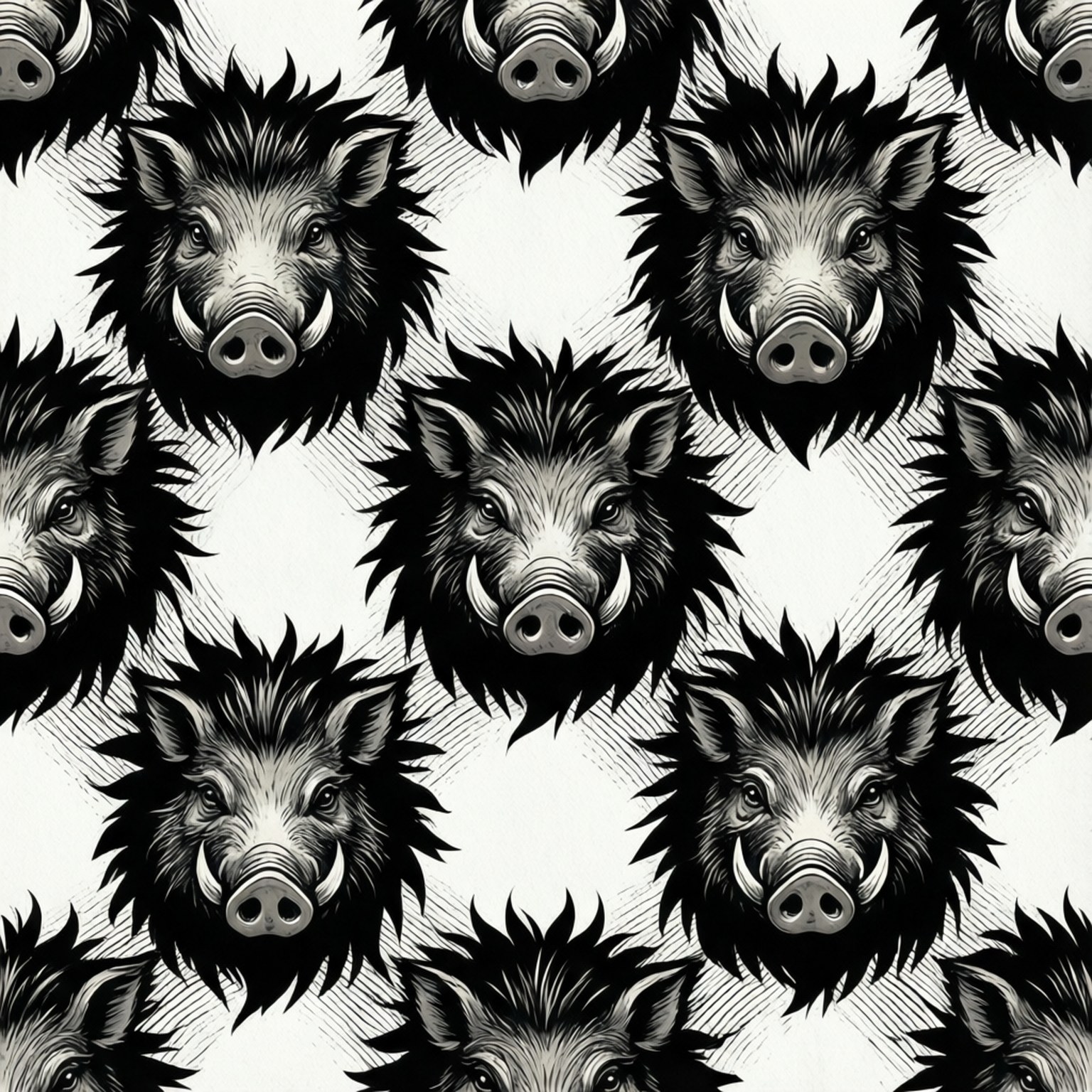 Boar Pattern Wallpaper