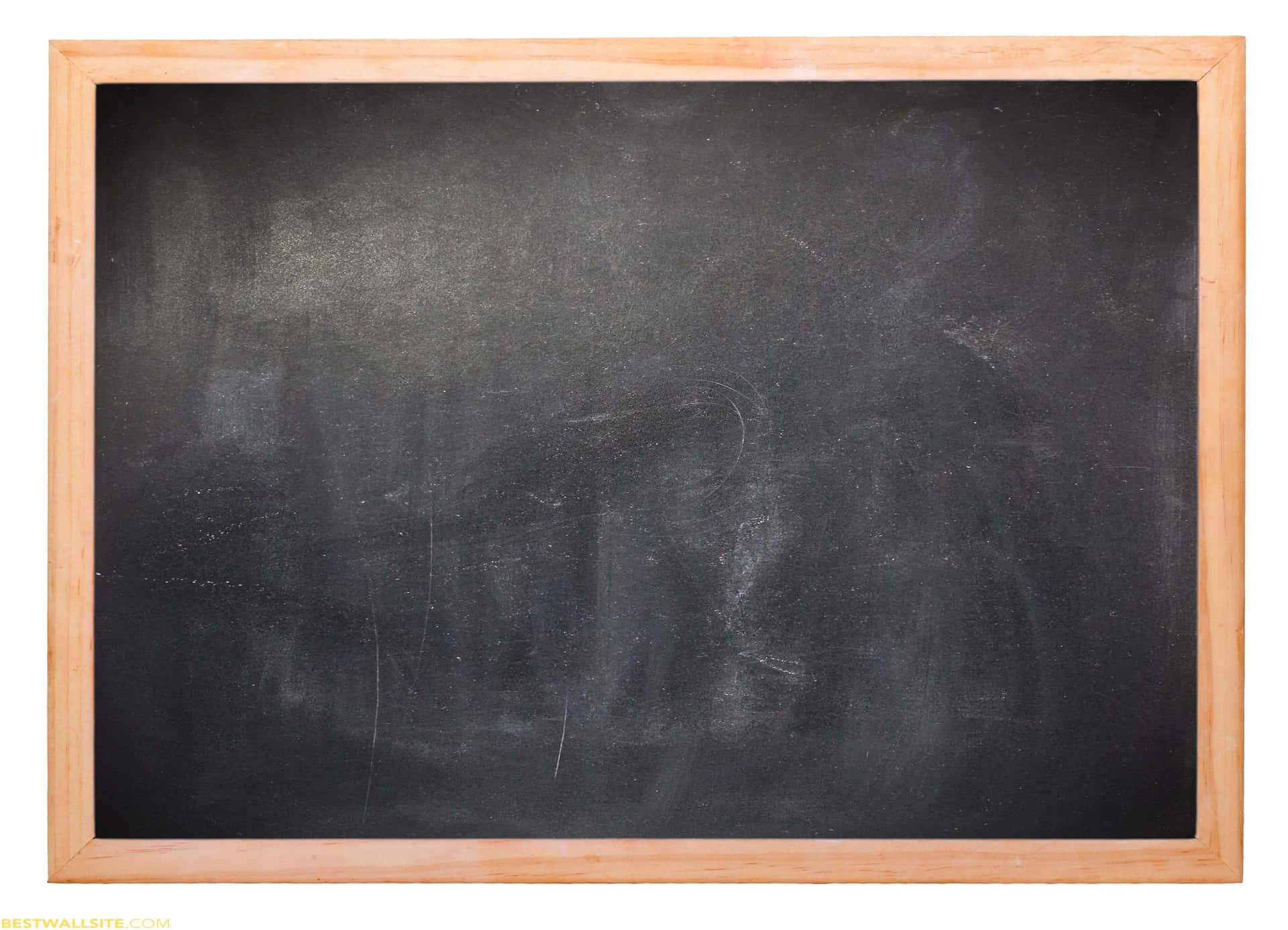 A Blackboard With A Wooden Frame On A White Background