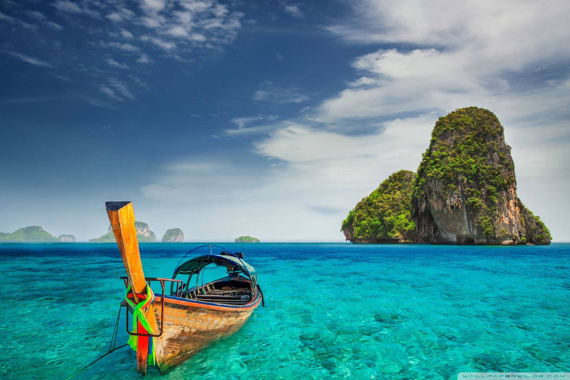 Boat On Railay Beach All Best Wallpaper