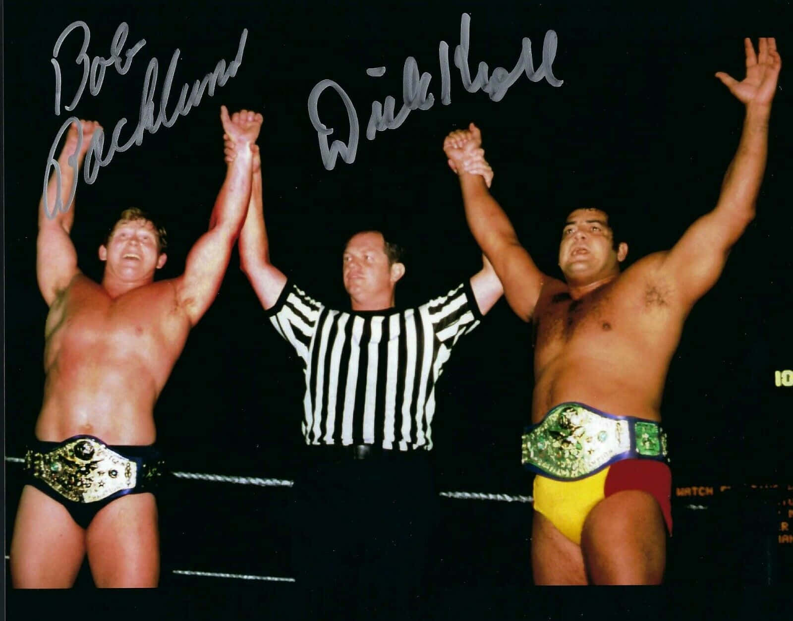 Bob Backlund og Billy Graham signerede autograf 8x10 Foto WWE Wallpaper