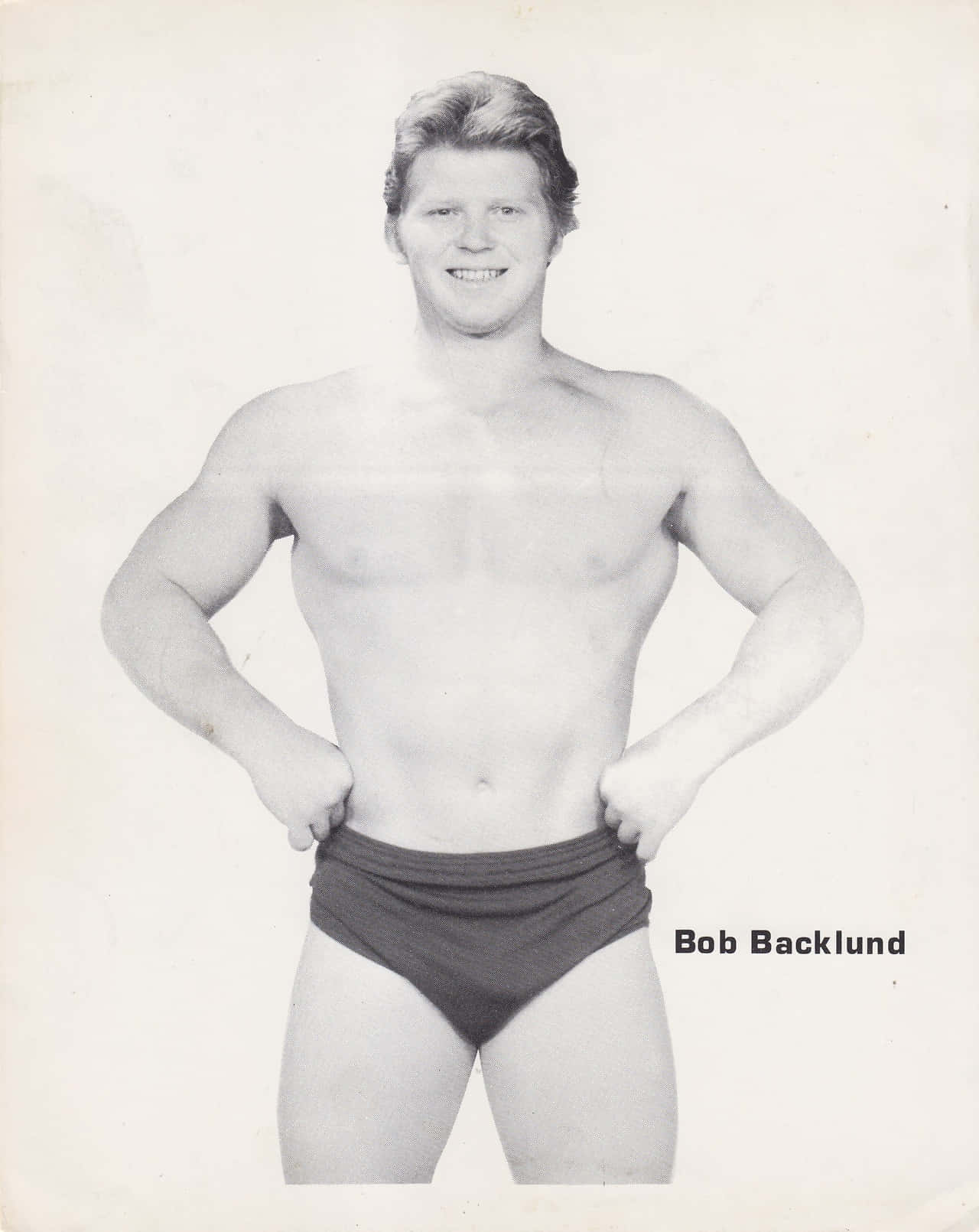 Bob Backlund Vintage Pose Signed Autograph Wallpaper