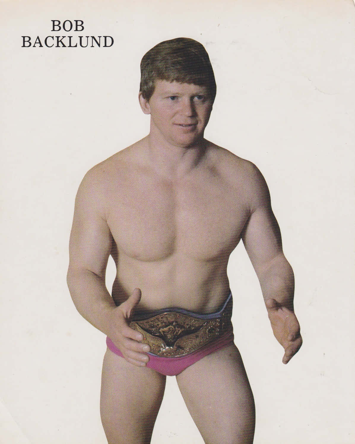 Caption: Classic Bob Backlund WWE Poster Wallpaper