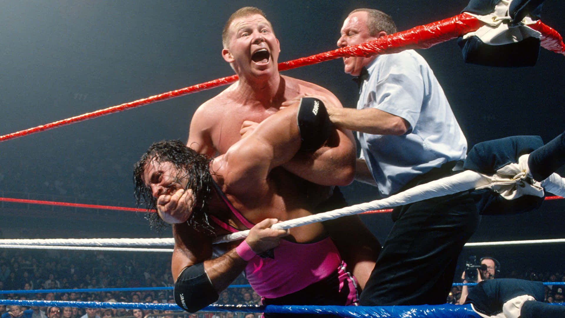 Bobbacklund Gegen Bret Hart Survivor Series 1994 Wallpaper