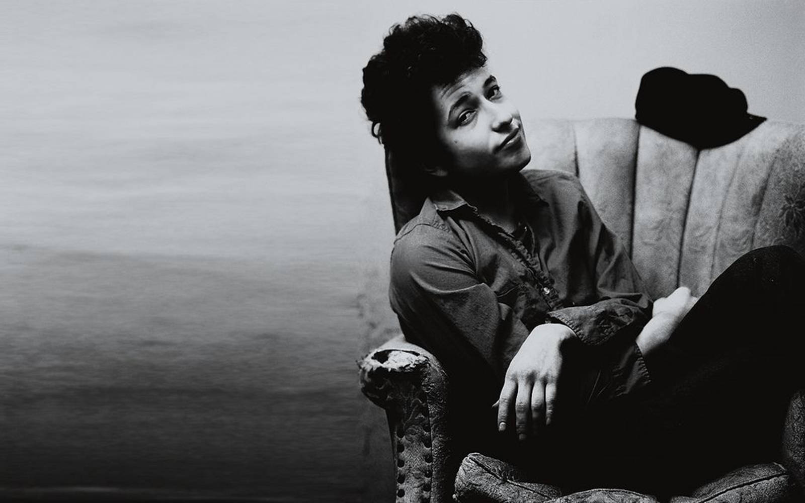 Sesiónde Fotos En Blanco Y Negro De Bob Dylan. Fondo de pantalla