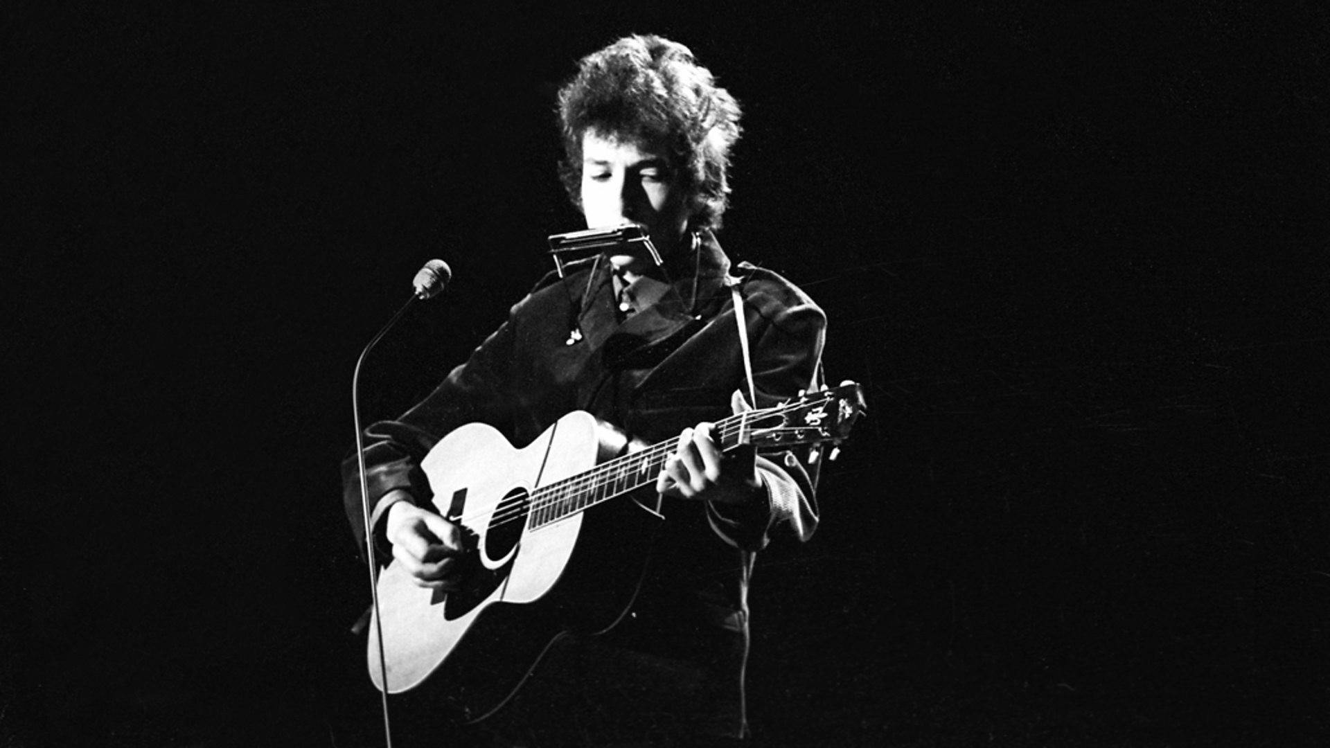 Bob Dylan England Tour 1965 målervæg: Tag på tur med Bob Dylan gennem 1965 oldtids England. Wallpaper