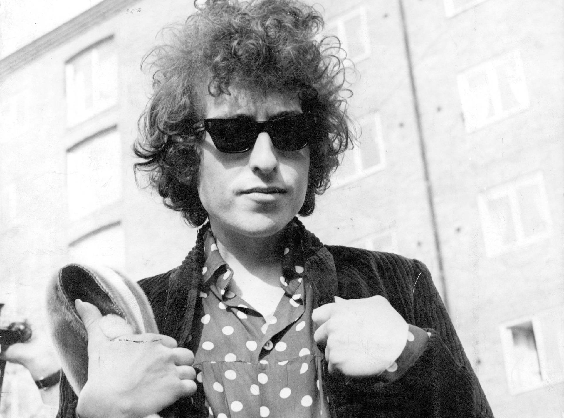 Bob Dylan Retro Fashion Black And White Wallpaper