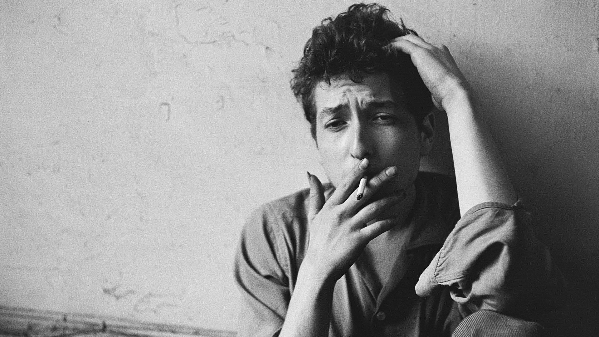 Bob Dylan Smoking Greyscale Portrait John Cohen Wallpaper