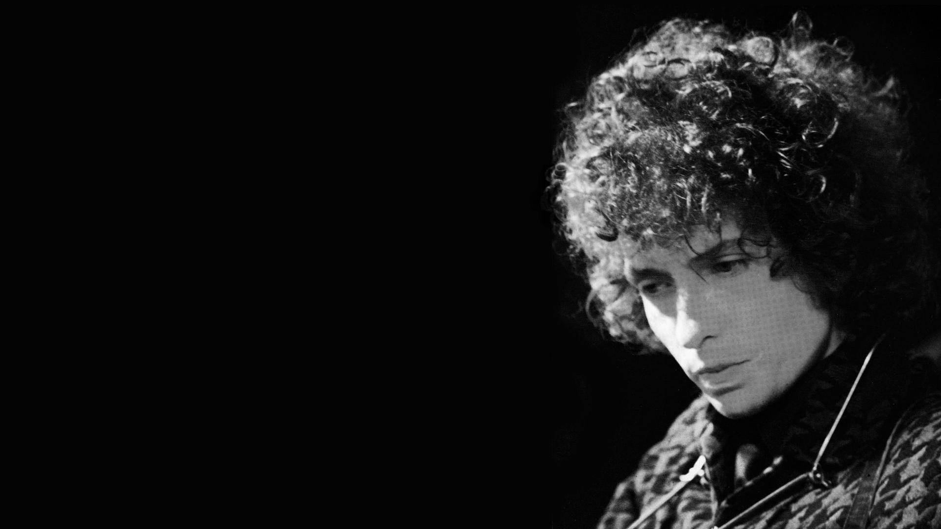 Bob Dylan Verdensomspændende Tour Sort og Hvid Æstetisk. Wallpaper