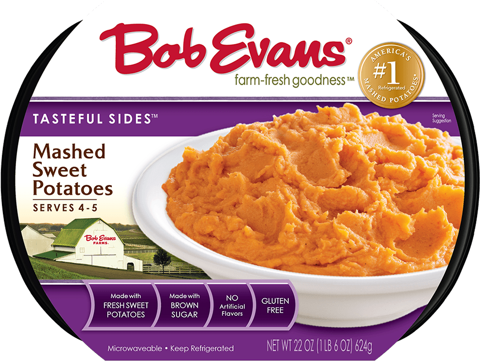 Bob Evans Mashed Sweet Potatoes Packaging PNG