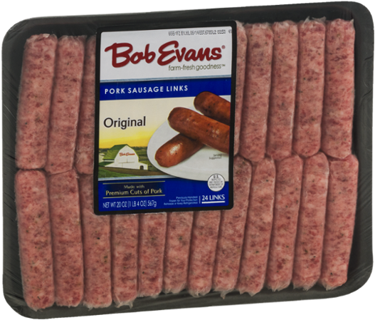 Bob Evans Pork Sausage Links Packaging PNG