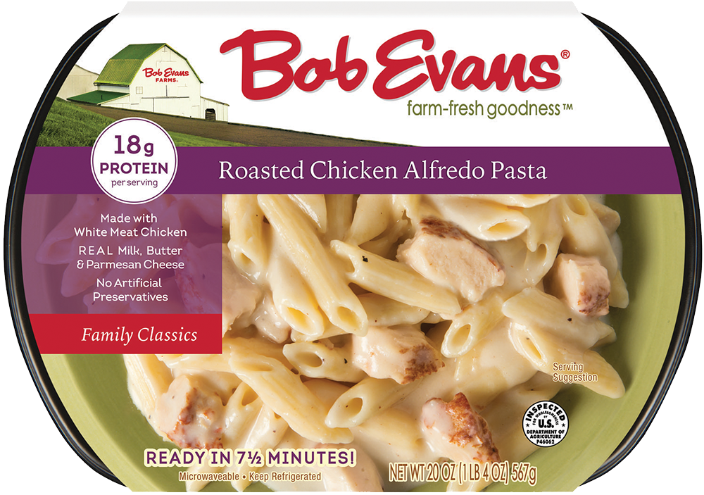 Bob Evans Roasted Chicken Alfredo Pasta Packaging PNG