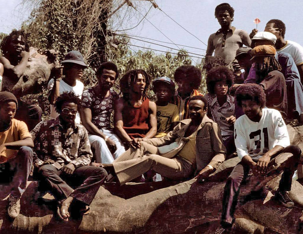 Bobmarley Och The Wailers Jamaicanska Bandet. Wallpaper