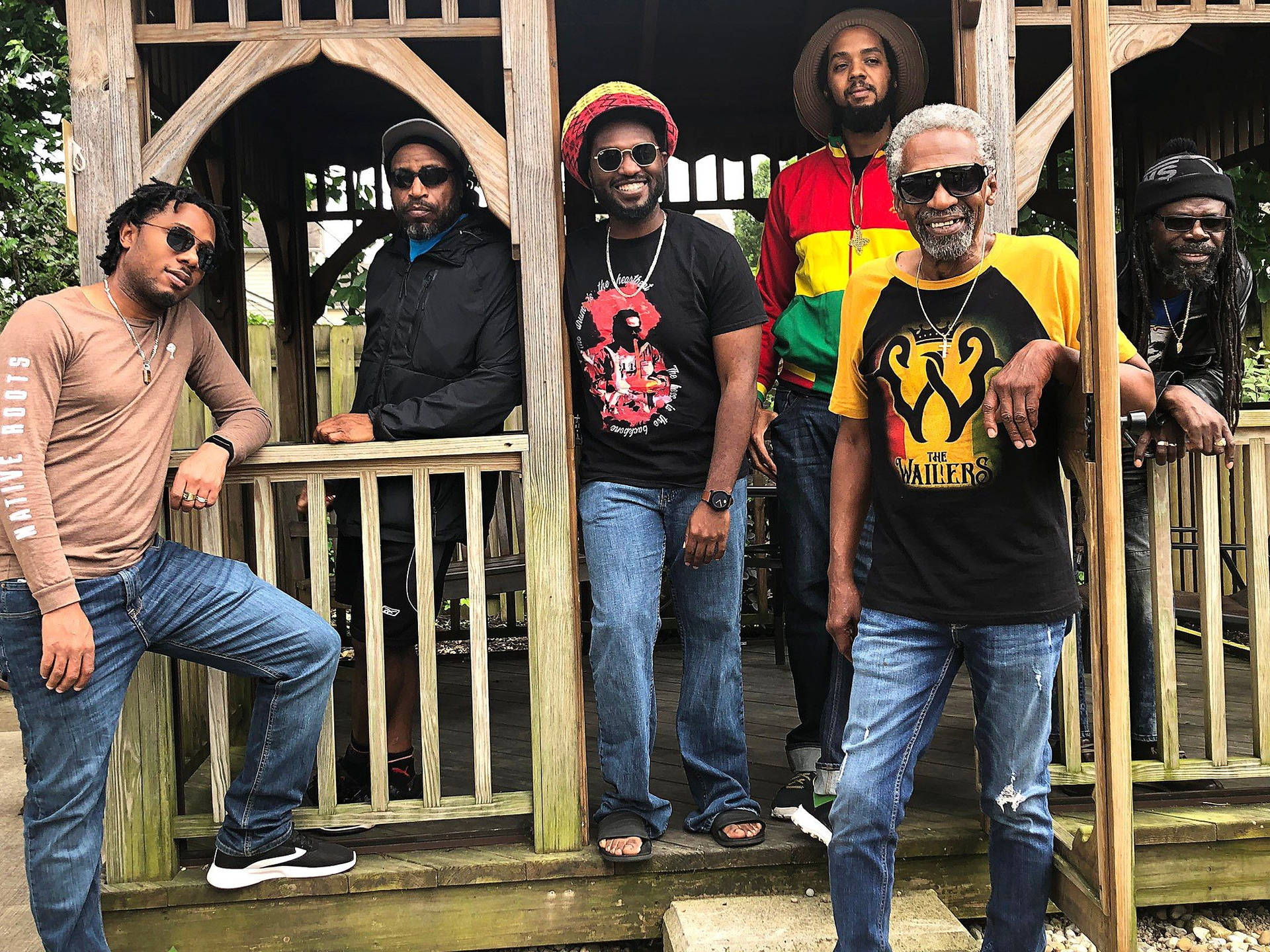 Bob Marley og Wailers medlemmer Tapet Wallpaper