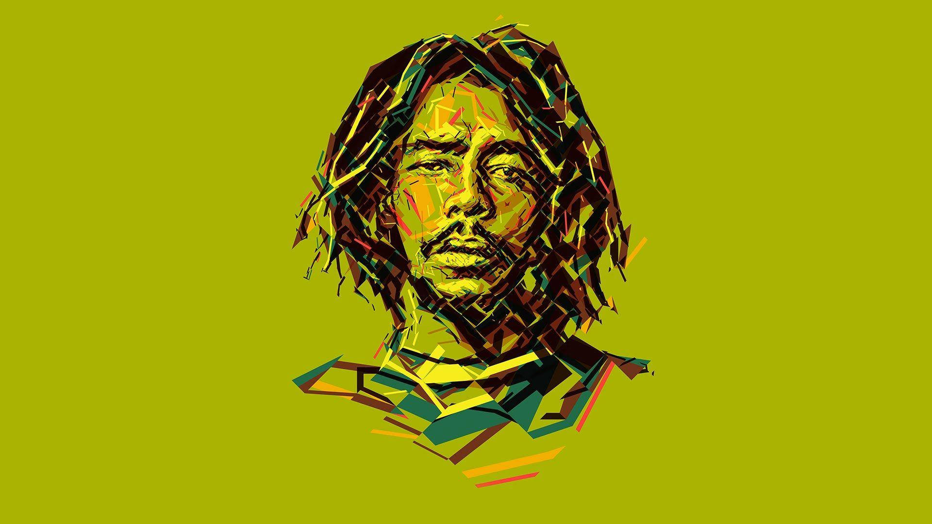 Bob Marley og Wailers stiliseret portræt tapet Wallpaper