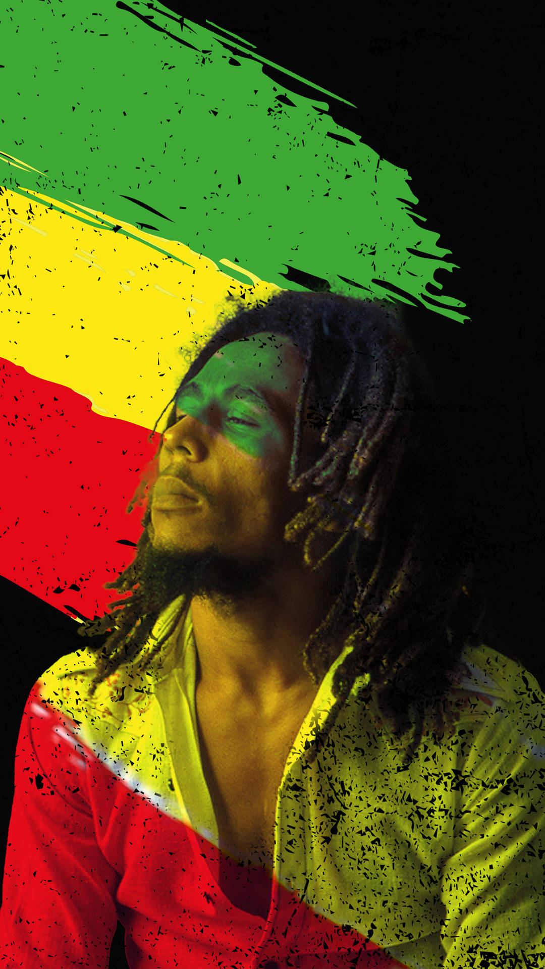 Bob Marley Black Background Wallpaper