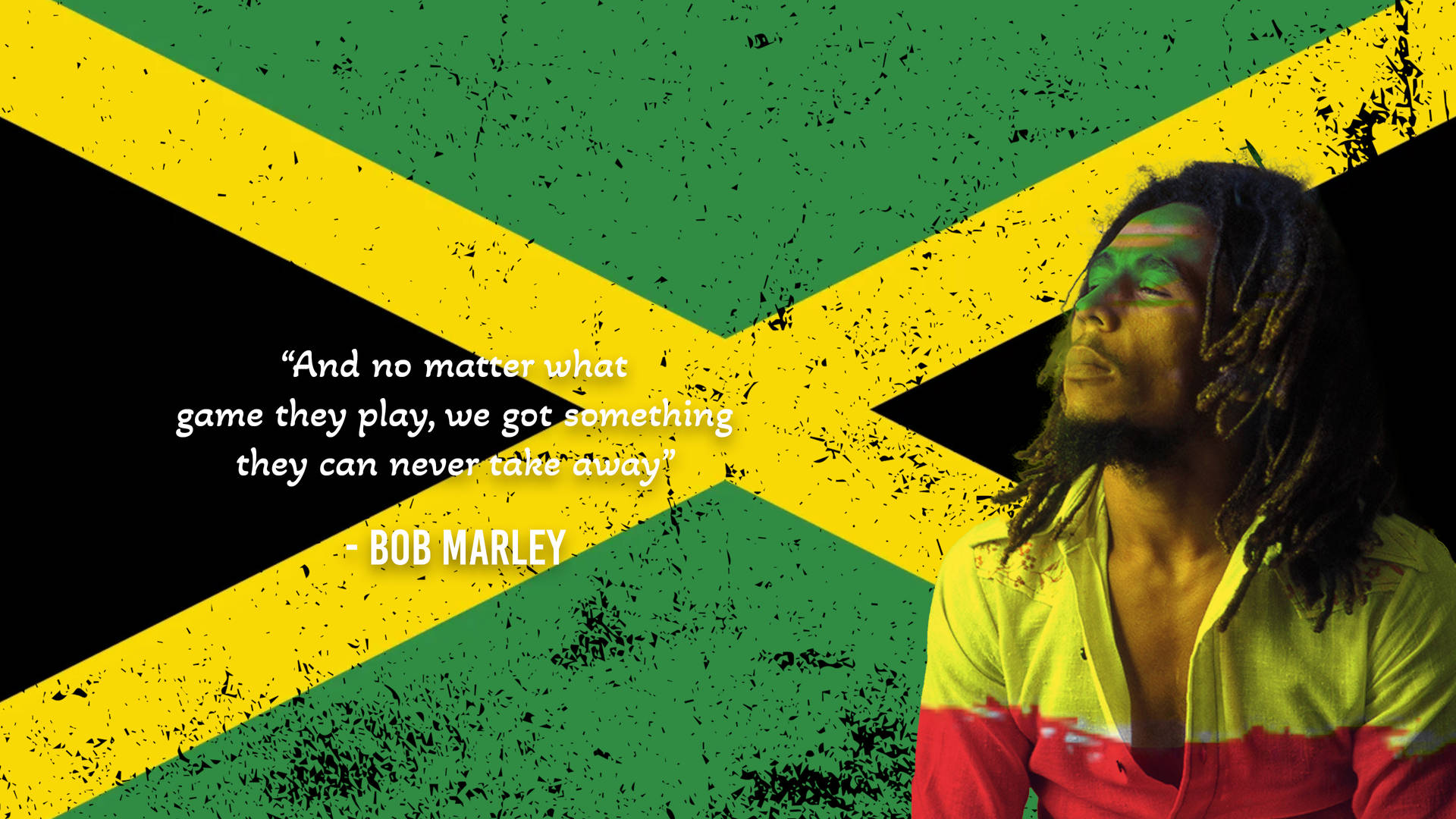 Bob Marley Spil Citat Tapet: 