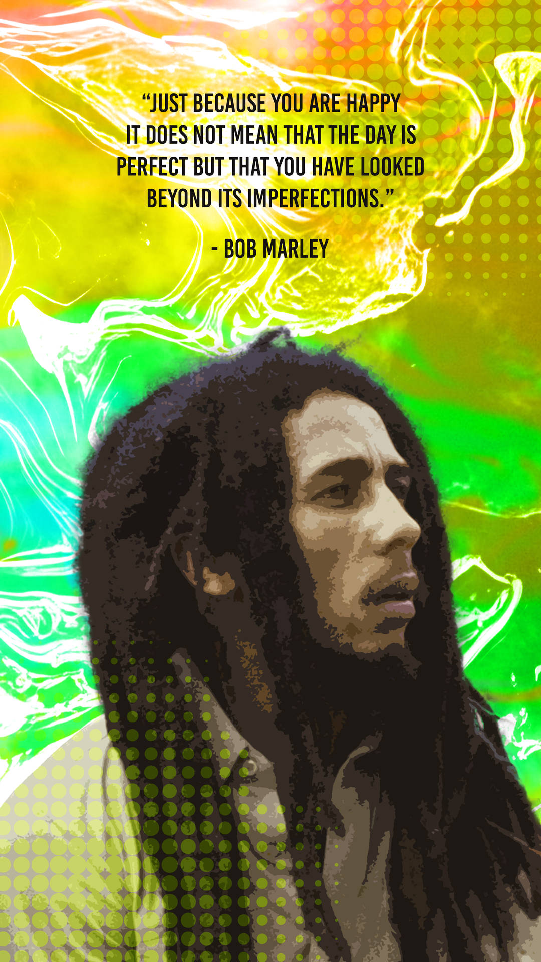 Bob Marley Imperfections Quote Wallpaper
