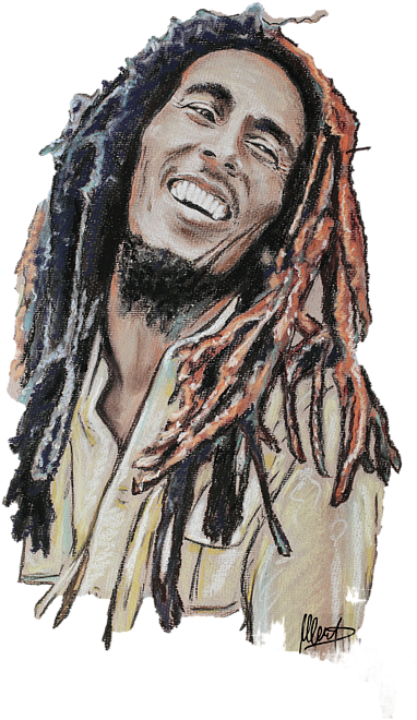 Bob Marley Laughing Artwork PNG
