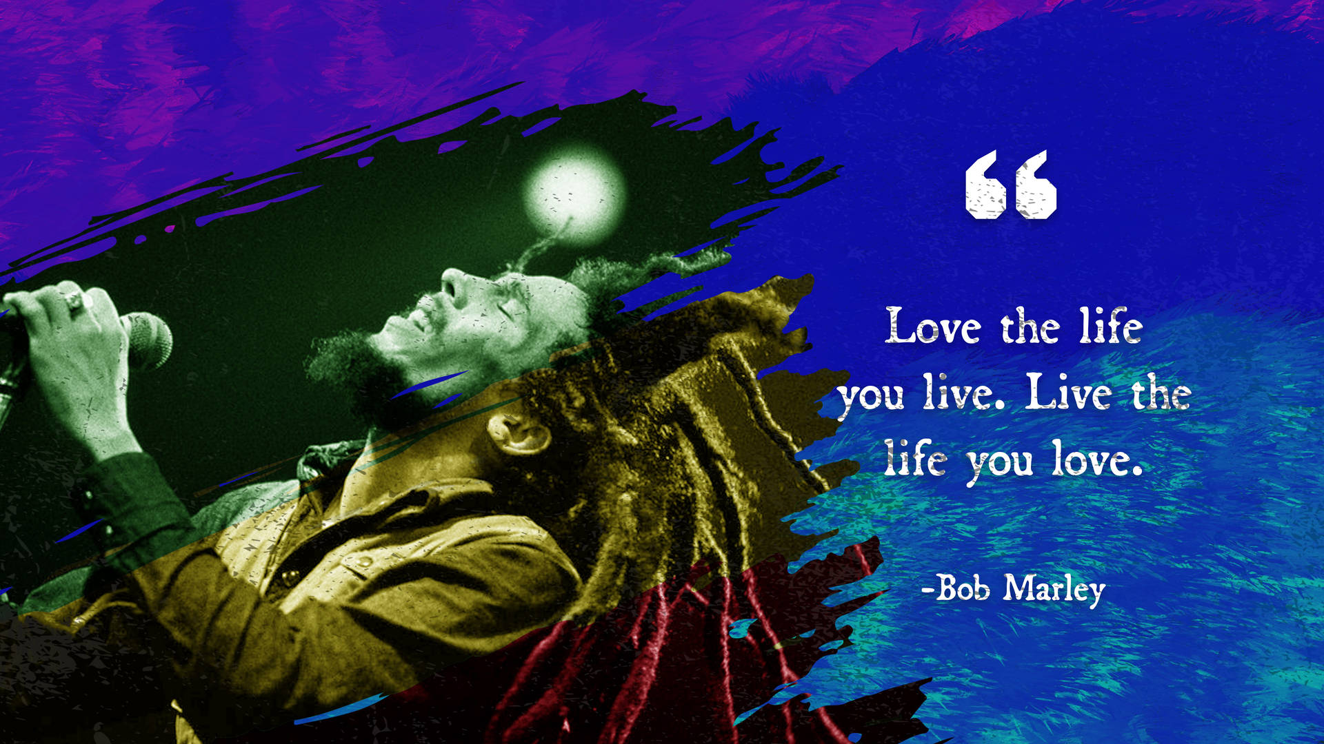 Bob Marley Love Life Quote Wallpaper