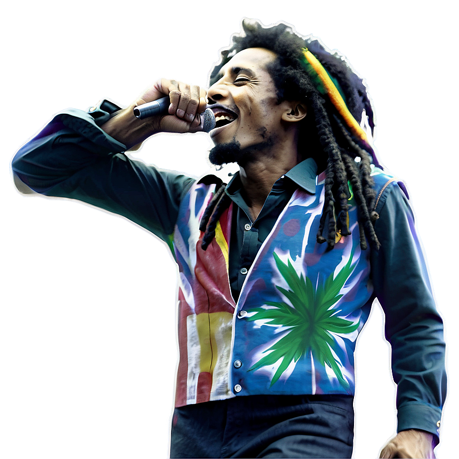 Download Bob Marley On Stage Png Ree | Wallpapers.com