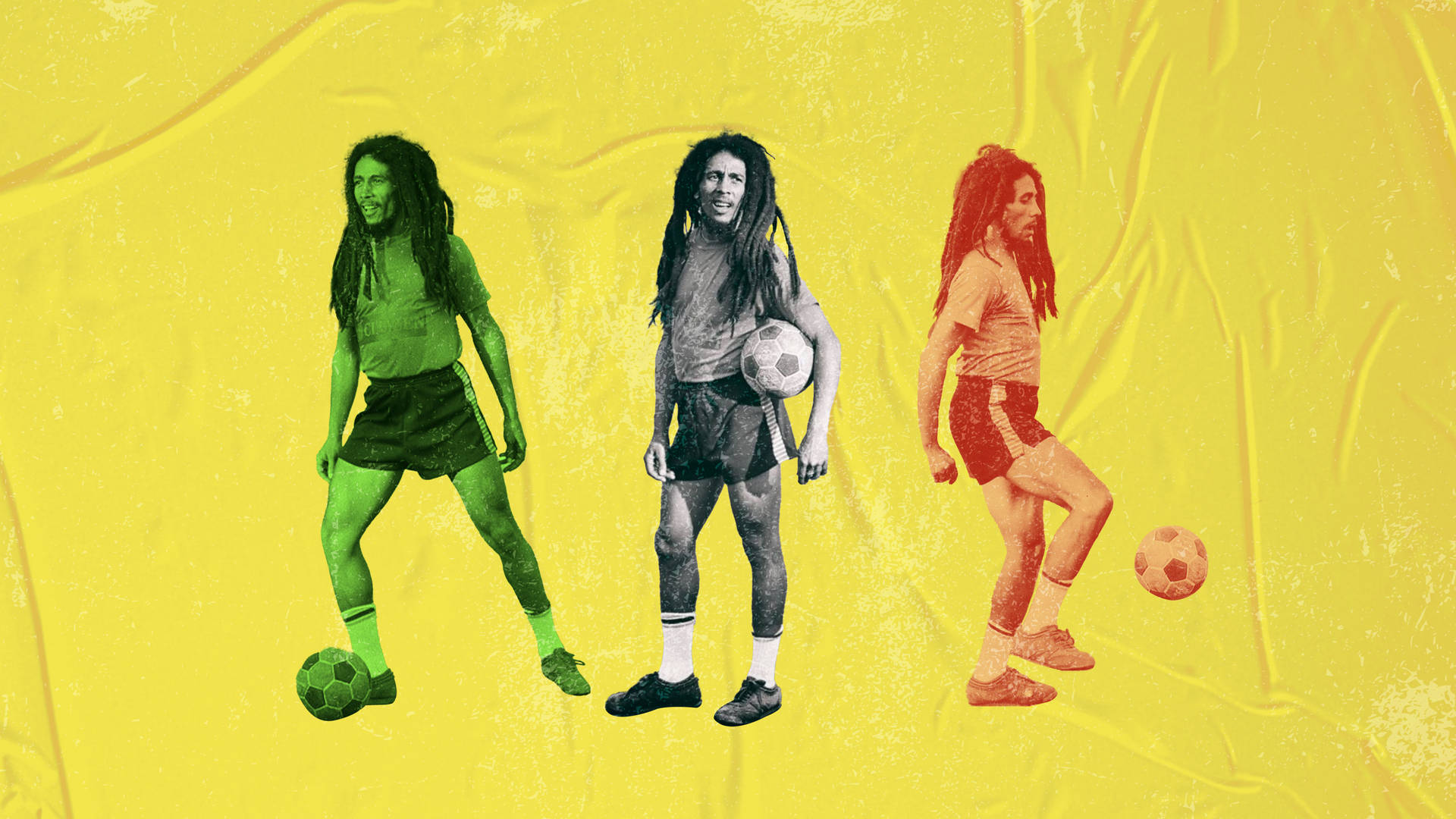 Bob Marley som spiller fodbold Wallpaper