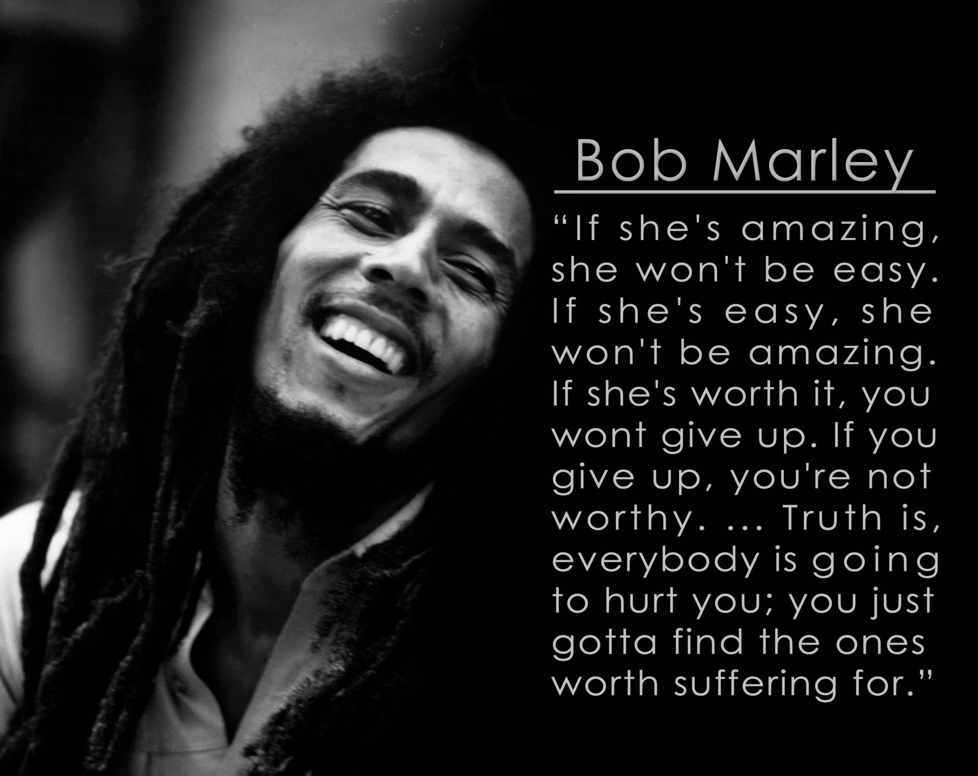 Bob Marley Quotes Being Worthy Picture