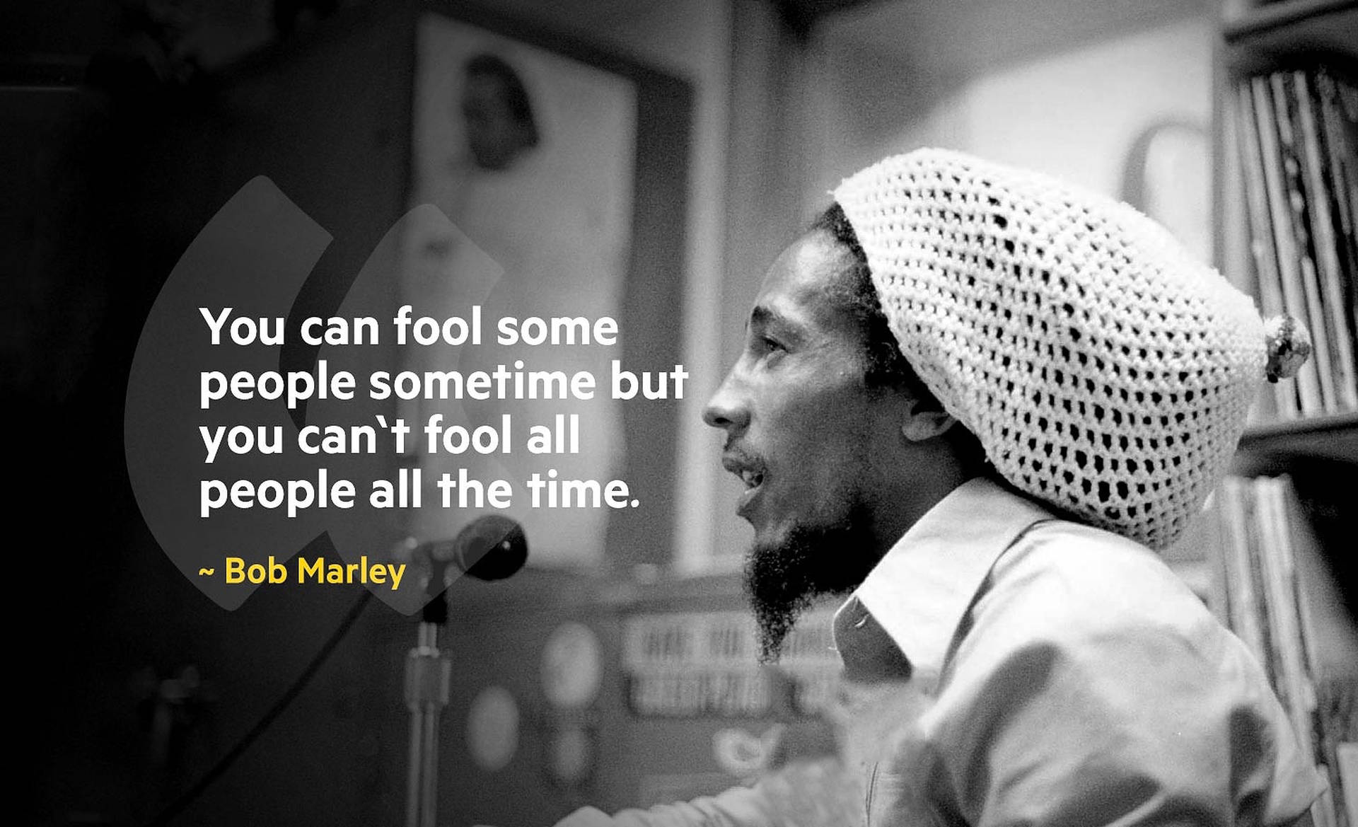 Bob Marley Quotes Gray Scale Picture