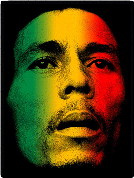 Download Bob Marley Rasta Colors Portrait 1309