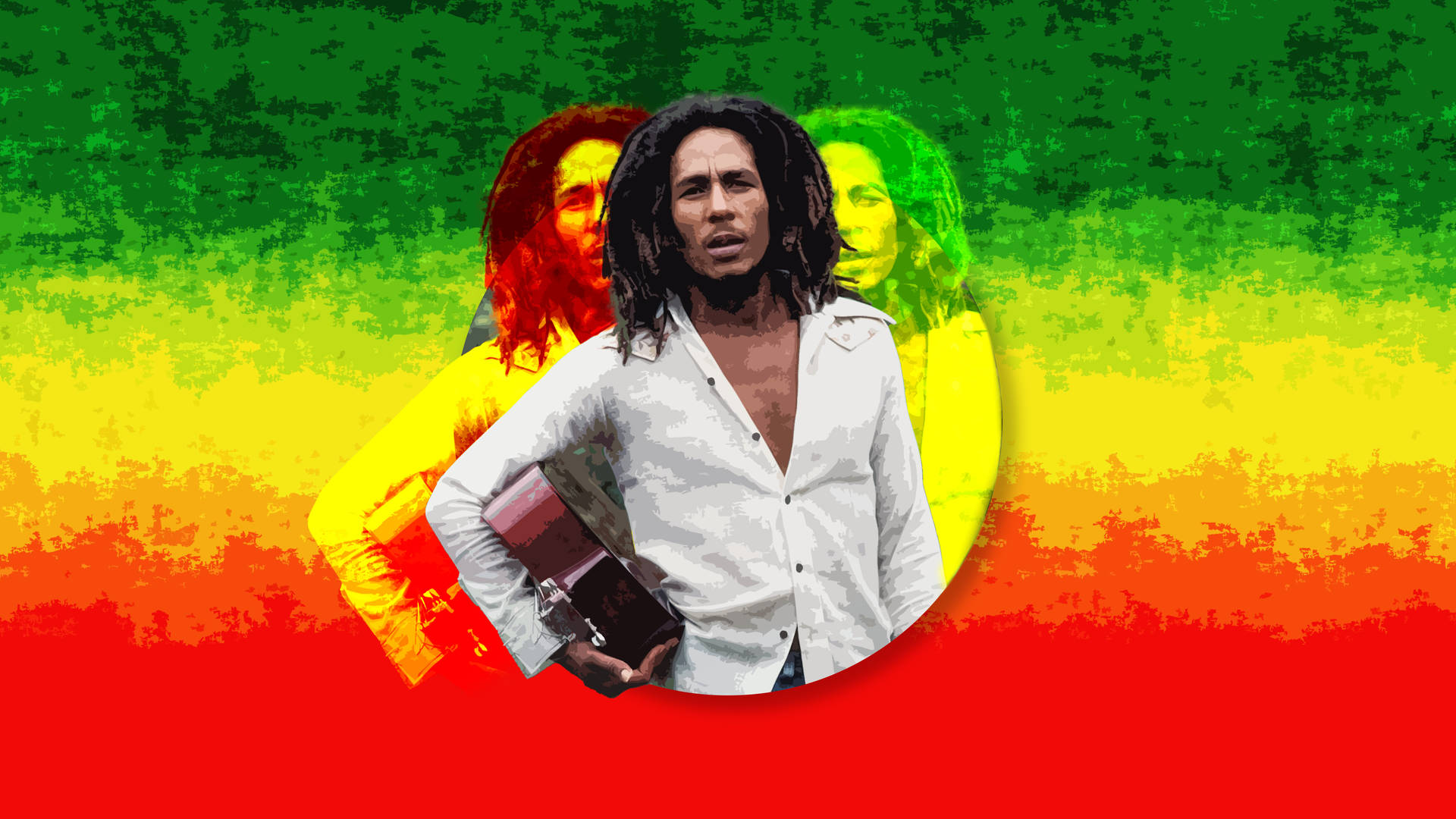 Bobmarley Reggae Flaggemälde Textur Wallpaper