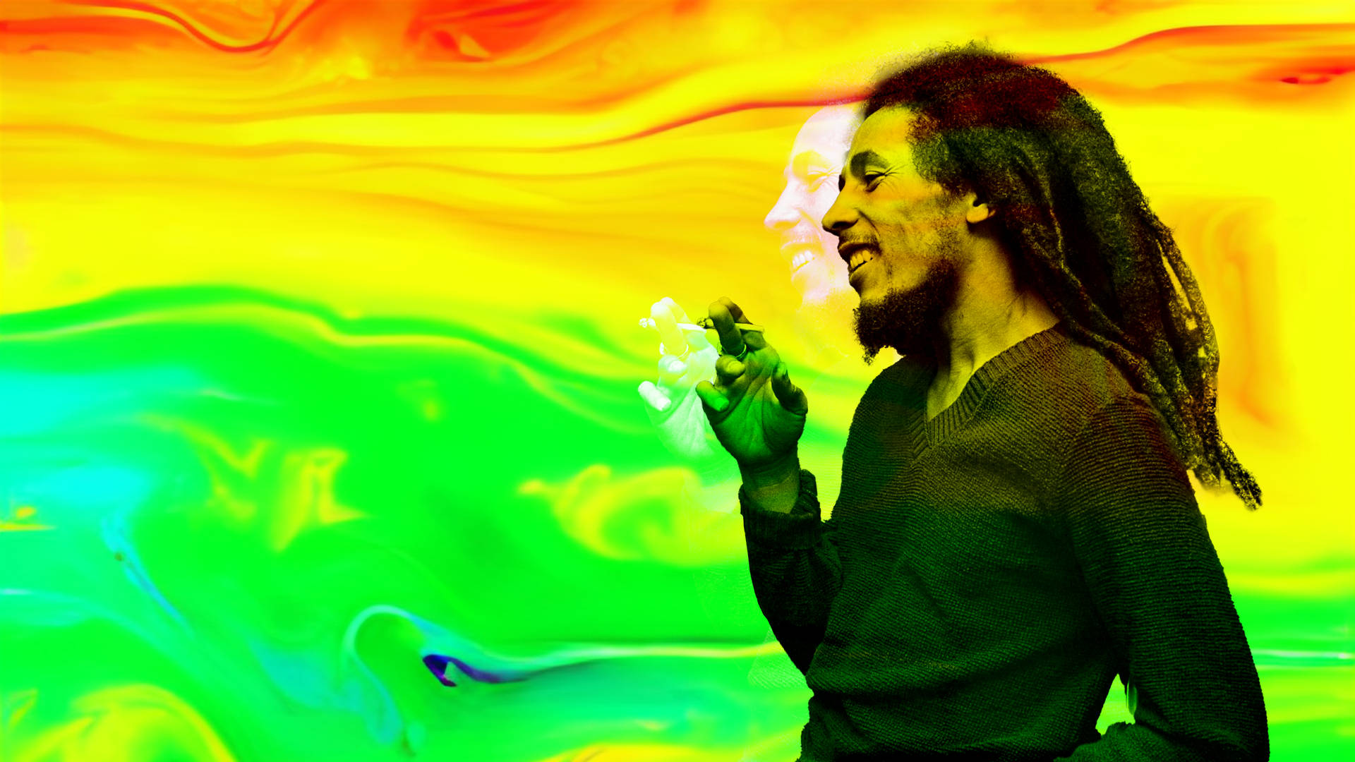 Texturalíquida De Reggae De Bob Marley Fondo de pantalla