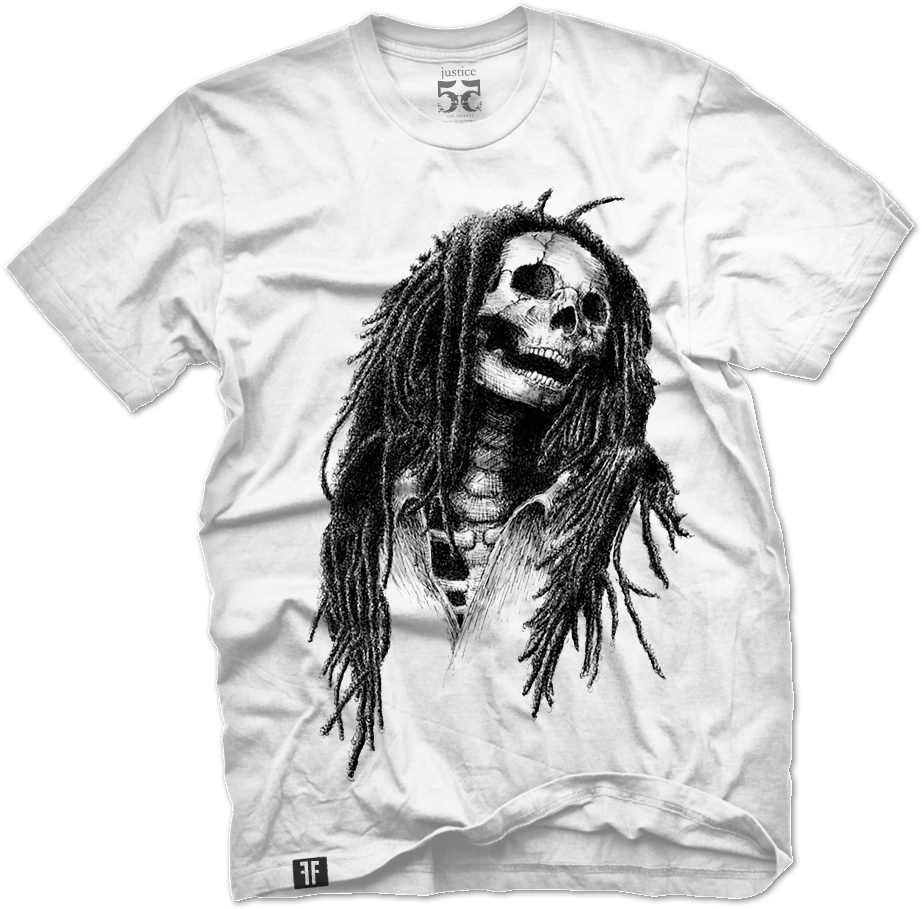 Bob Marley Skull Tshirt Design PNG