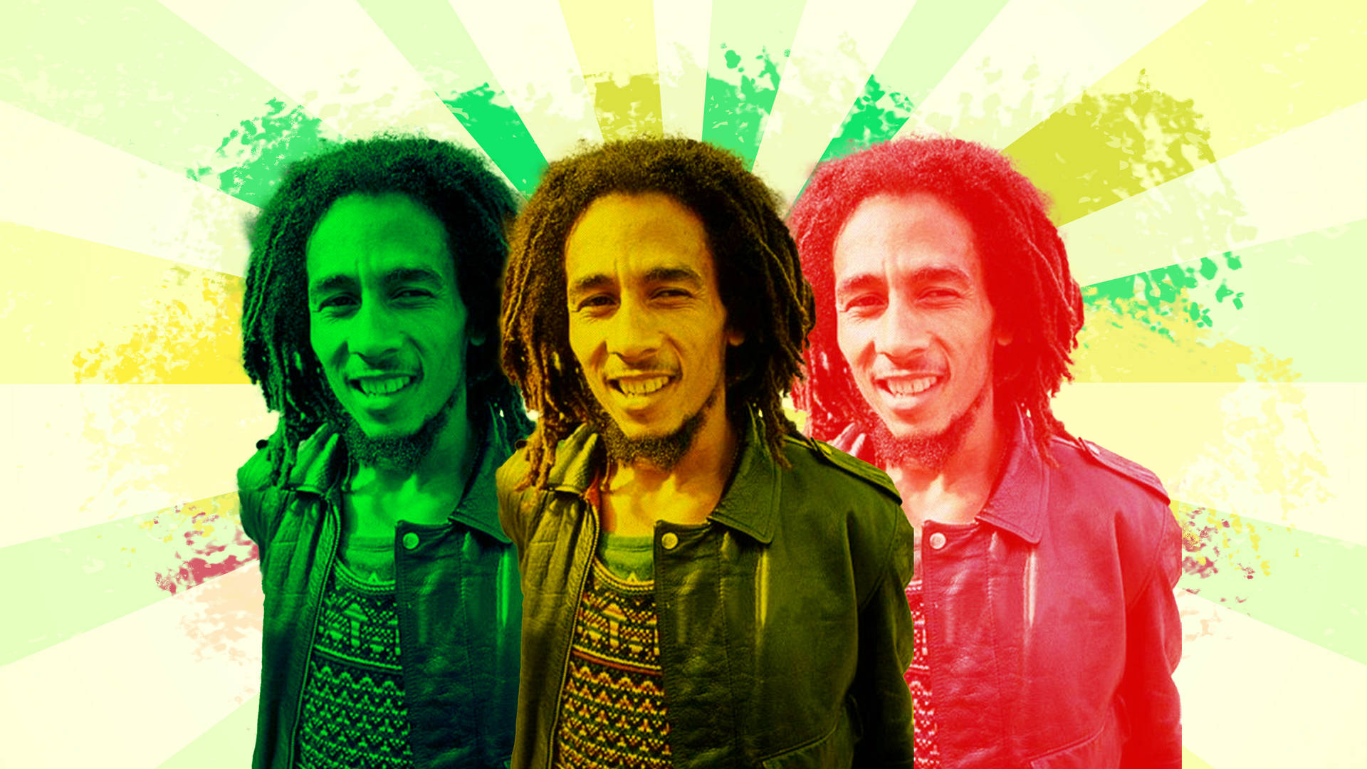 Bob Marley Striped Tunnel Background Wallpaper