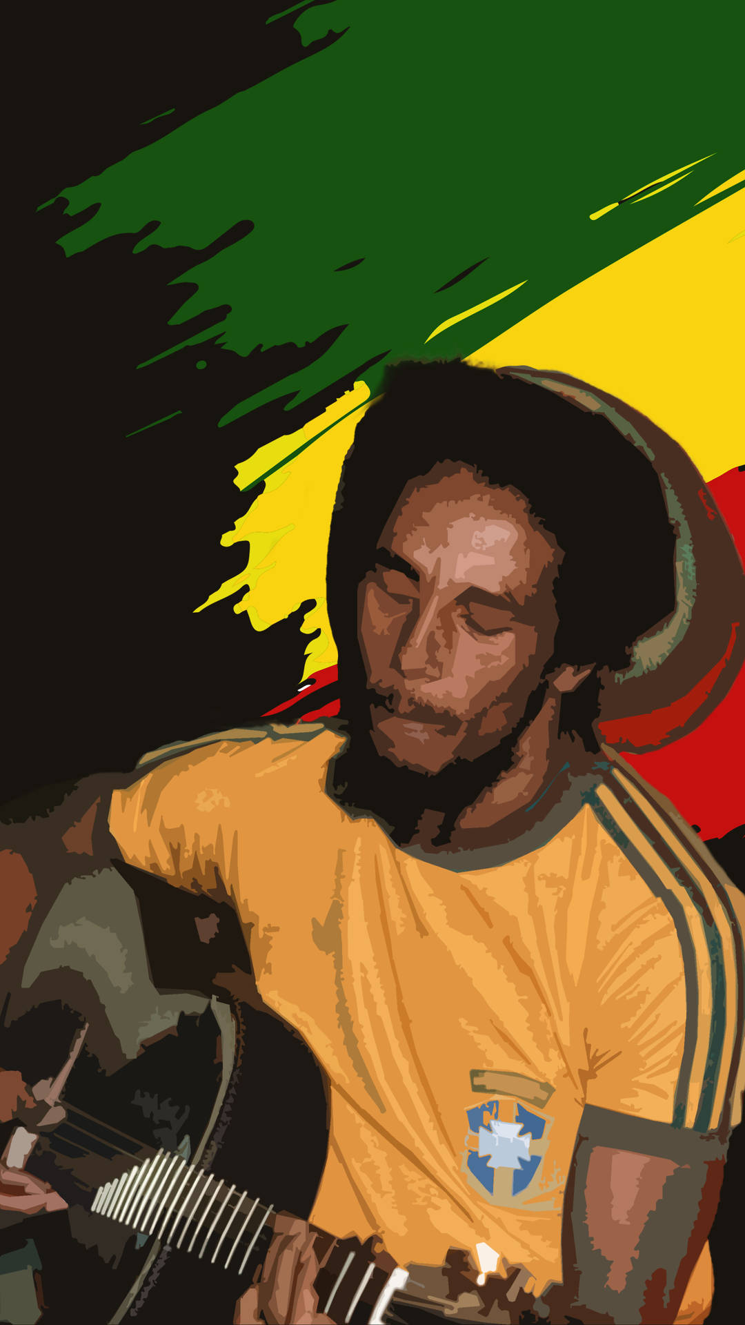 Artedigital Texturizada De Bob Marley Papel de Parede